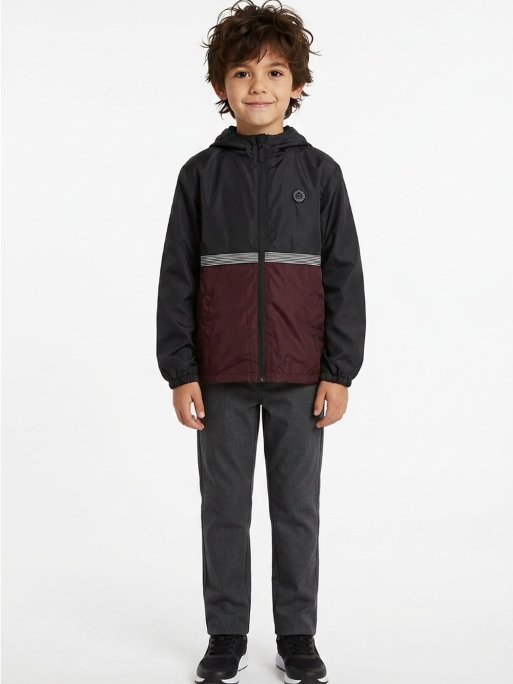 VISSLA | Boys Dredges II Windbreaker Full Zip Jacket Youth Size Small Oversized